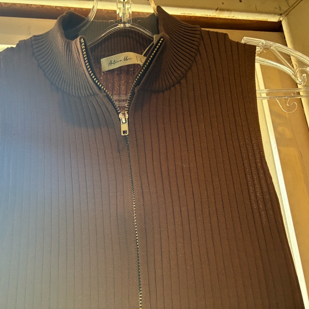 Brown women Sweater mini dress